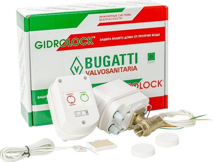 Система защиты от протечек Gidrolock Winner Radio Bugatti 1/2