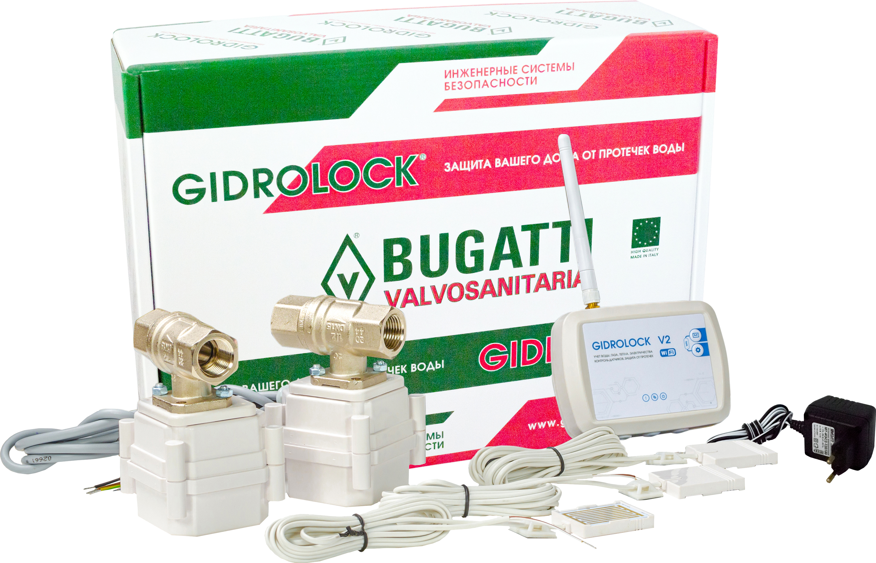 Система защиты от протечек Gidrolock Wi-Fi Bugatti 3/4