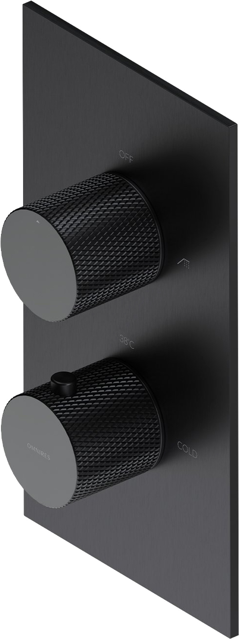 Термостат Omnires Contour CT8036AT C ВНУТРЕННЕЙ ЧАСТЬЮ, для душа, антрацит