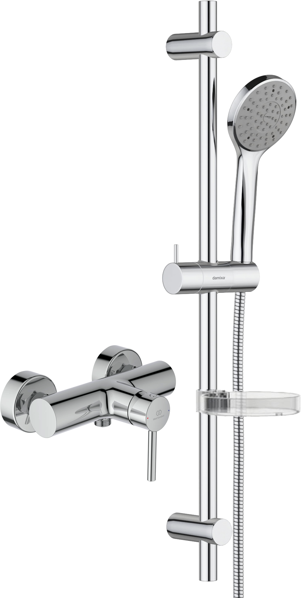 Смеситель для душа STWORKI Дублин BC674AA + Душевой гарнитур STWORKI Дублин HFDB91000 хром