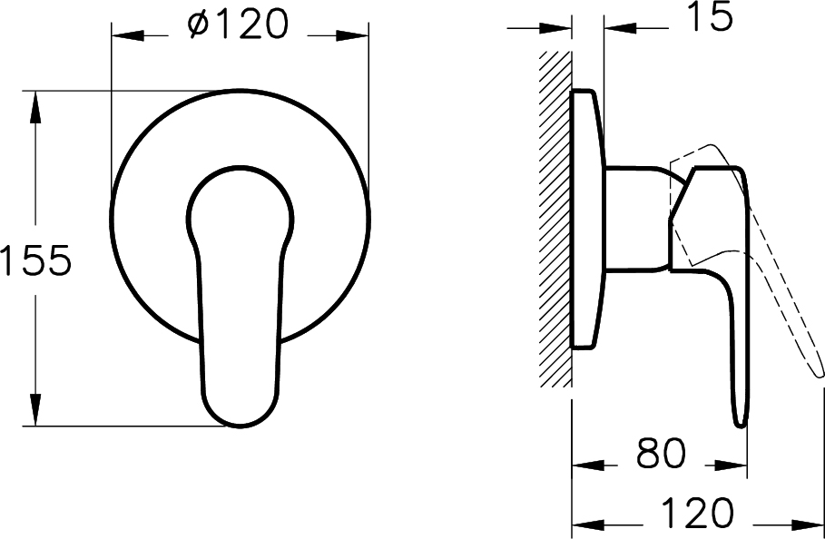 Смеситель для душа VitrA Root Round A4272836EXP матовый черный купить в Тамбове