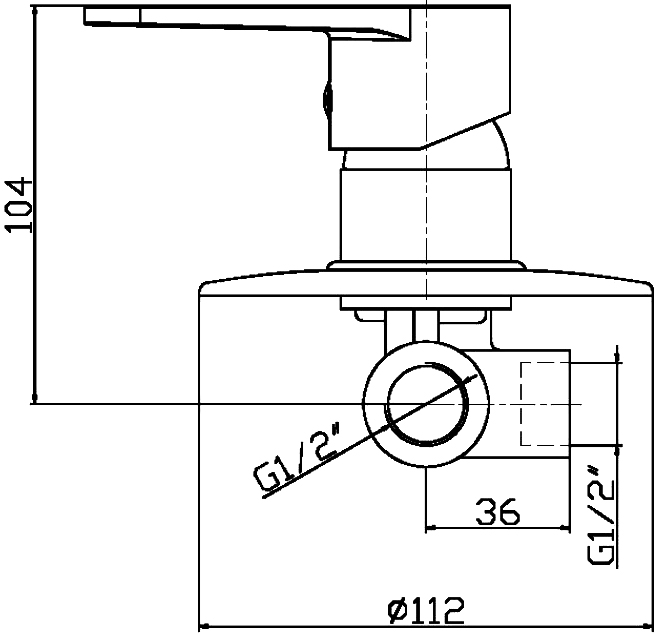 Встраиваемый смеситель для душа и ванны STWORKI Нарвик NR-01cr С ВНУТРЕННЕЙ ЧАСТЬЮ купить в Тамбове