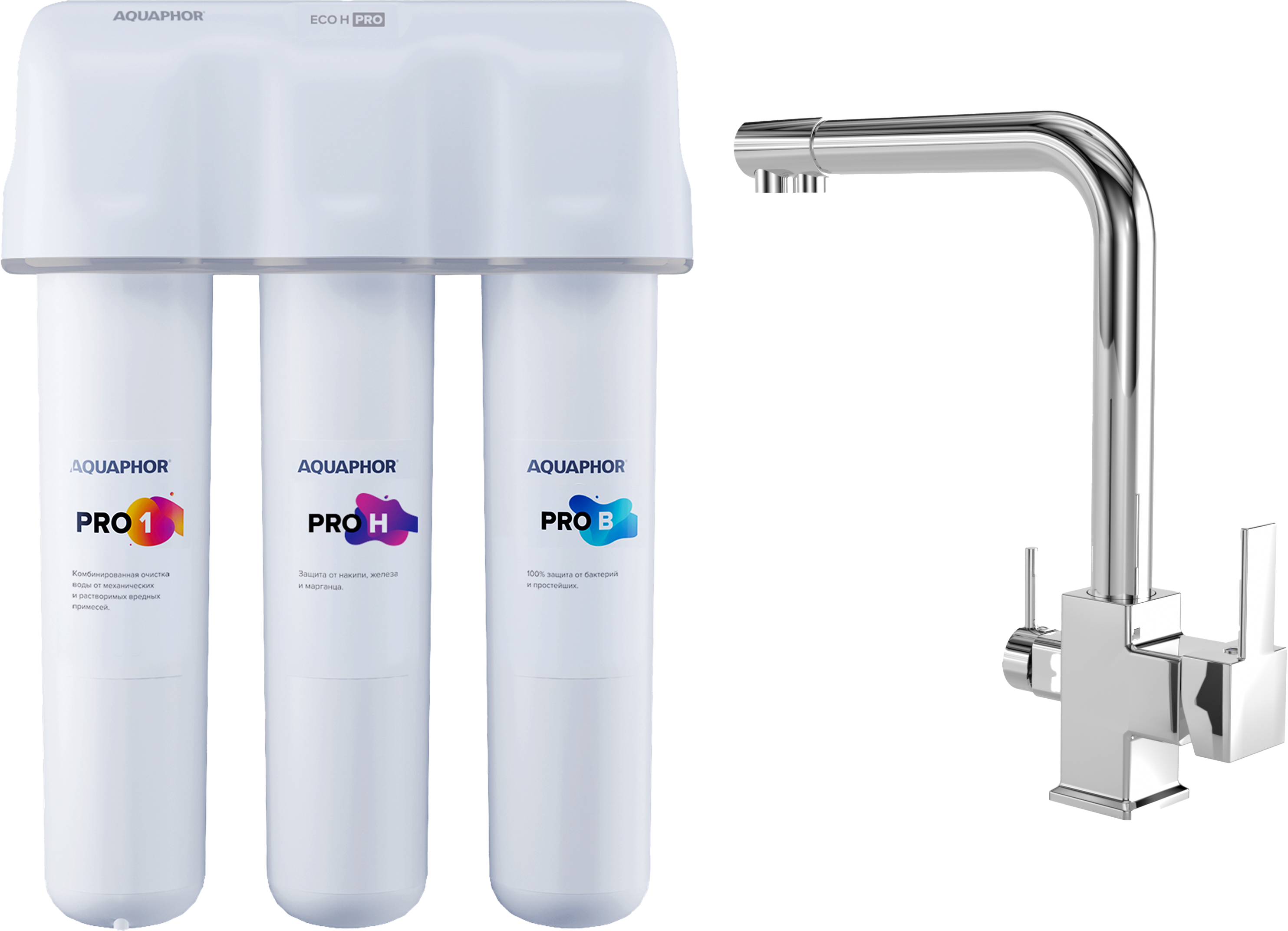 Смеситель для кухни MEGA Life MG-TK06 + Кристалл ECO H Pro