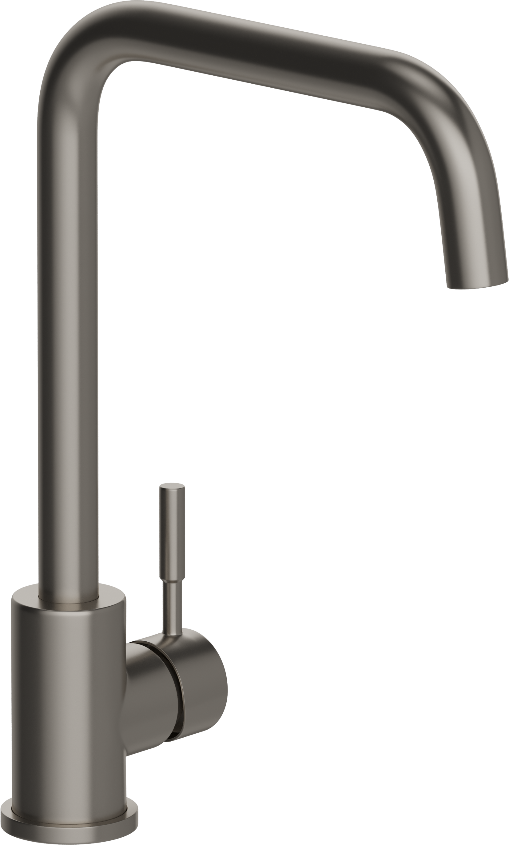 Смеситель для кухни STWORKI HSTW07100 никель, однорычажный, с поворотным изливом, с аэратором, матовый