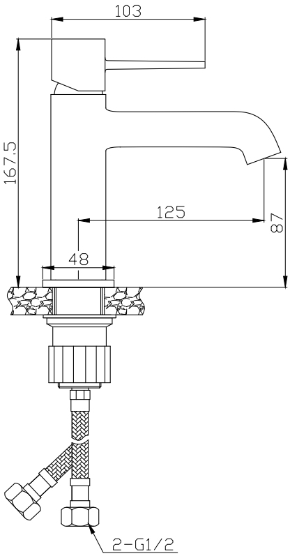 Смеситель для раковины STWORKI Эстерсунд ES-01cr хром купить в Тамбове