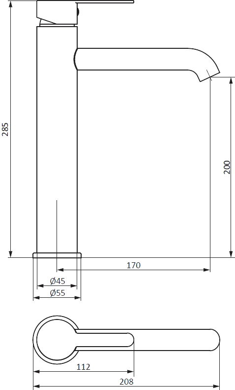 Смеситель для раковины STWORKI Стокгольм HFSG02230 черный купить в Тамбове