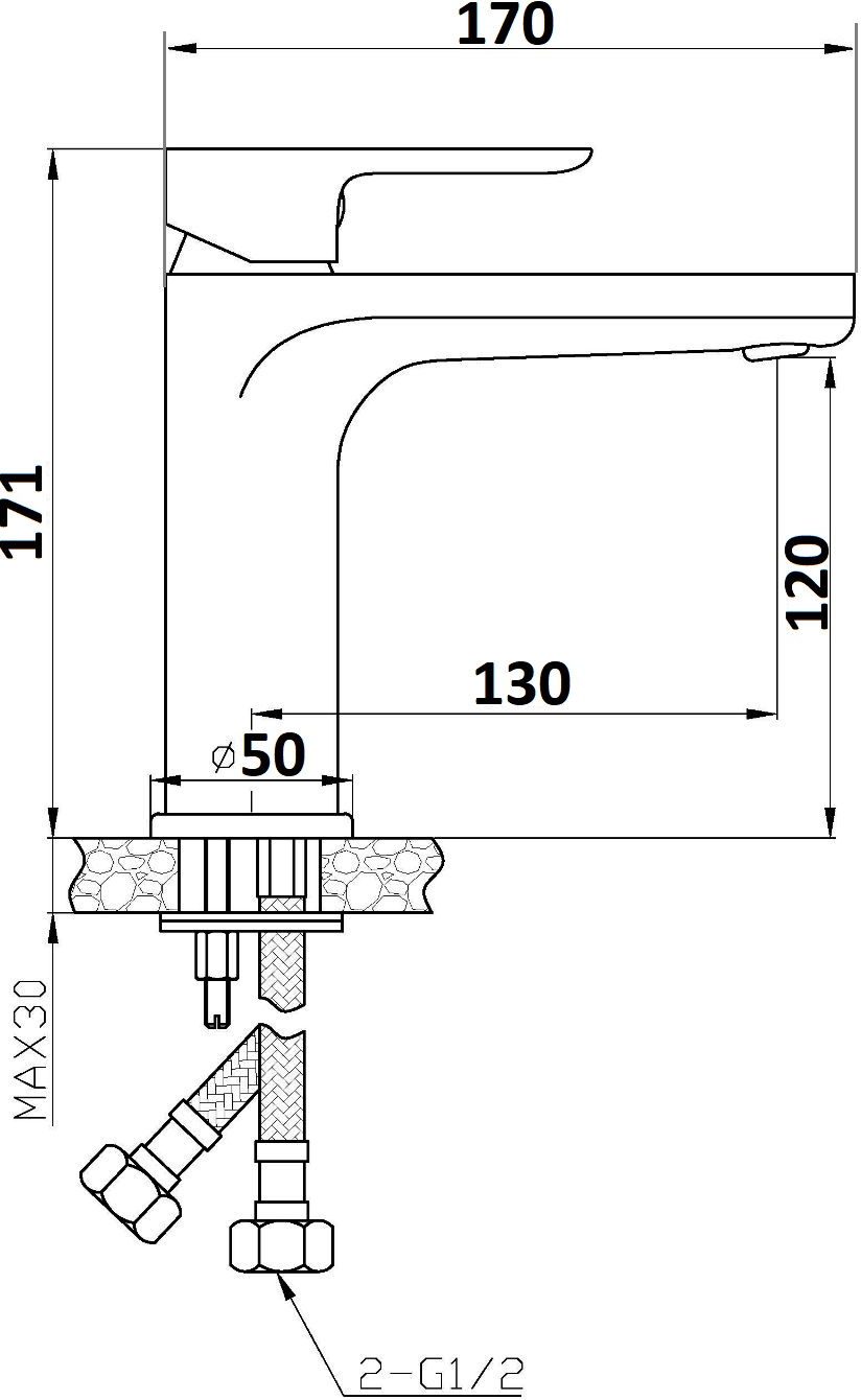 Смеситель для раковины STWORKI Ноттвиль NO-01cr купить в Тамбове