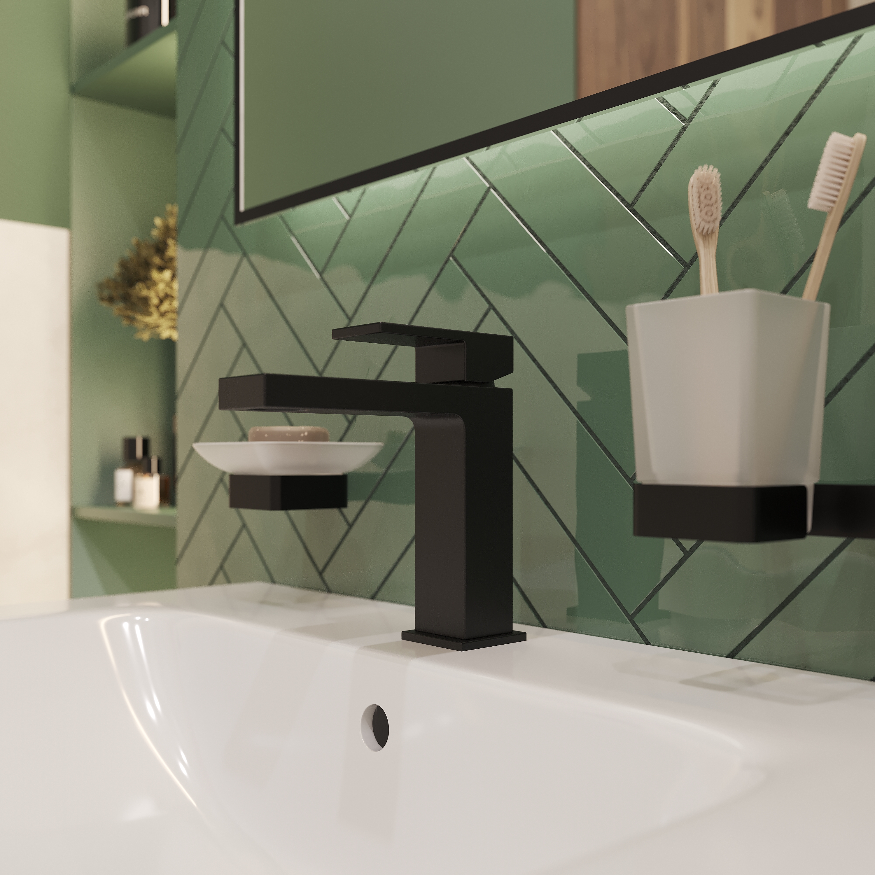 Смеситель для раковины STWORKI Нюборг NU-01b черный купить в Тамбове