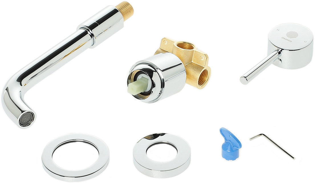 Смеситель для раковины STWORKI Эстерсунд ES-04w С ВНУТРЕННЕЙ ЧАСТЬЮ, хром купить в Тамбове