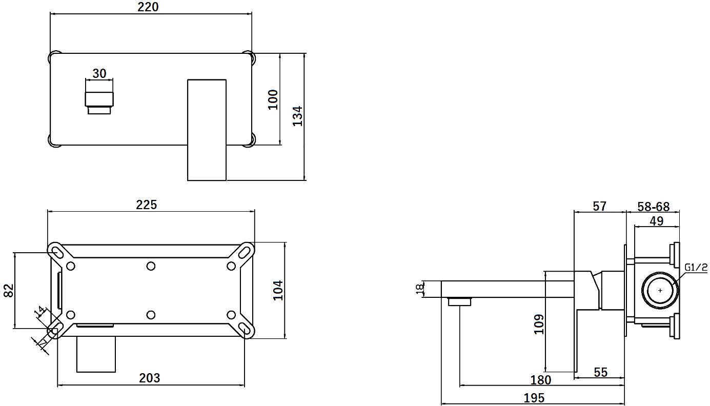 Смеситель для раковины STWORKI Карлстад KAS-04b С ВНУТРЕННЕЙ ЧАСТЬЮ, черный купить в Тамбове