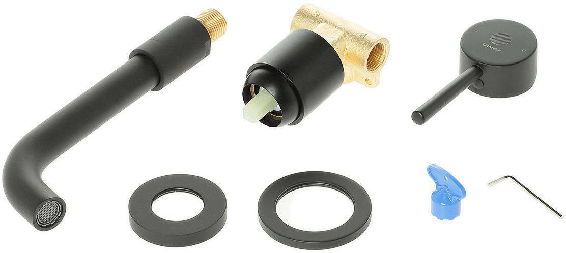 Смеситель для раковины STWORKI Эстерсунд ES-04b С ВНУТРЕННЕЙ ЧАСТЬЮ, черный купить в Тамбове