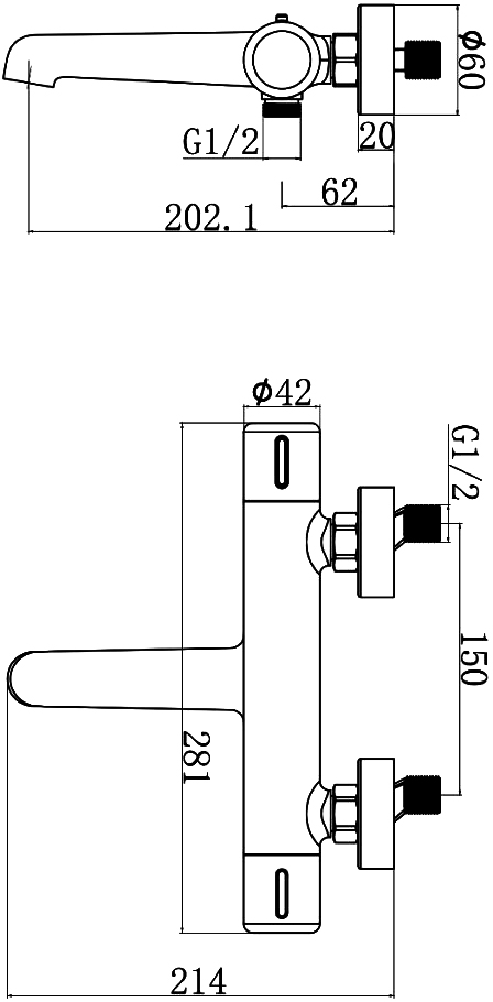 Термостатический смеситель STWORKI Рандерс RD-01cr для ванны с душем купить в Тамбове