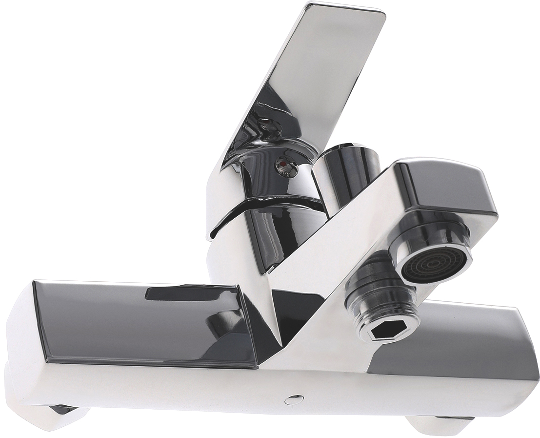 Смеситель для ванны с душем DIWO Смоленск SM-03cr хром, однорычажный, настенный, глянцевый купить в Тамбове