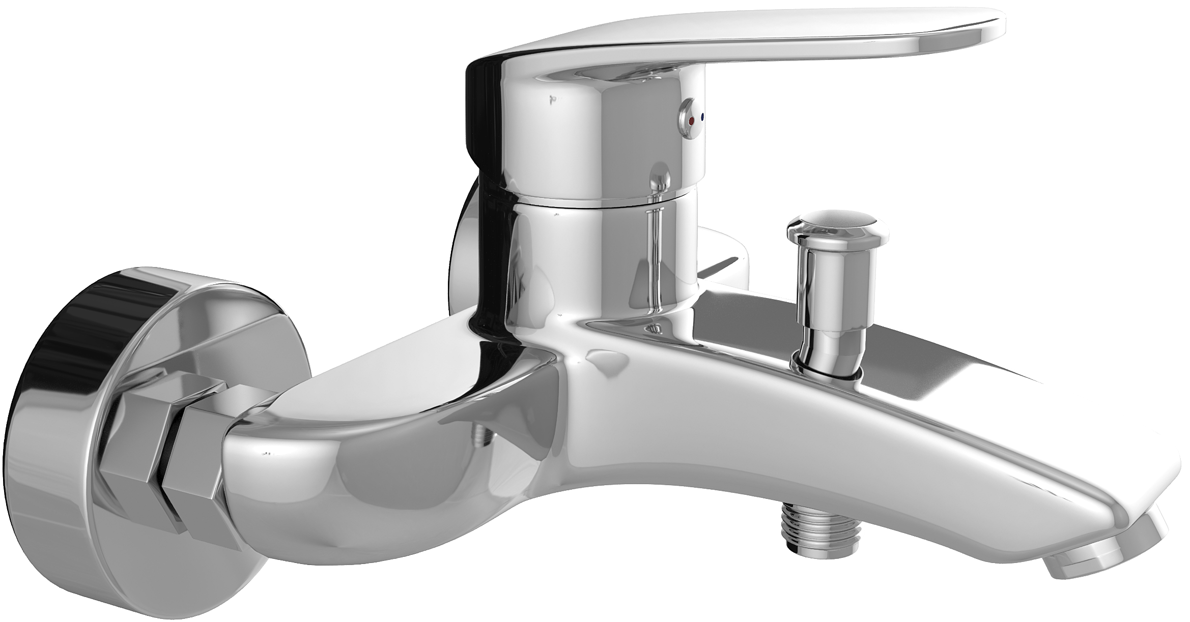 Смеситель для ванны с душем MEGA Mercan MG-SER103 + Душевой гарнитур Grohe Vitalio Comfort 26176000 хром купить в Тамбове