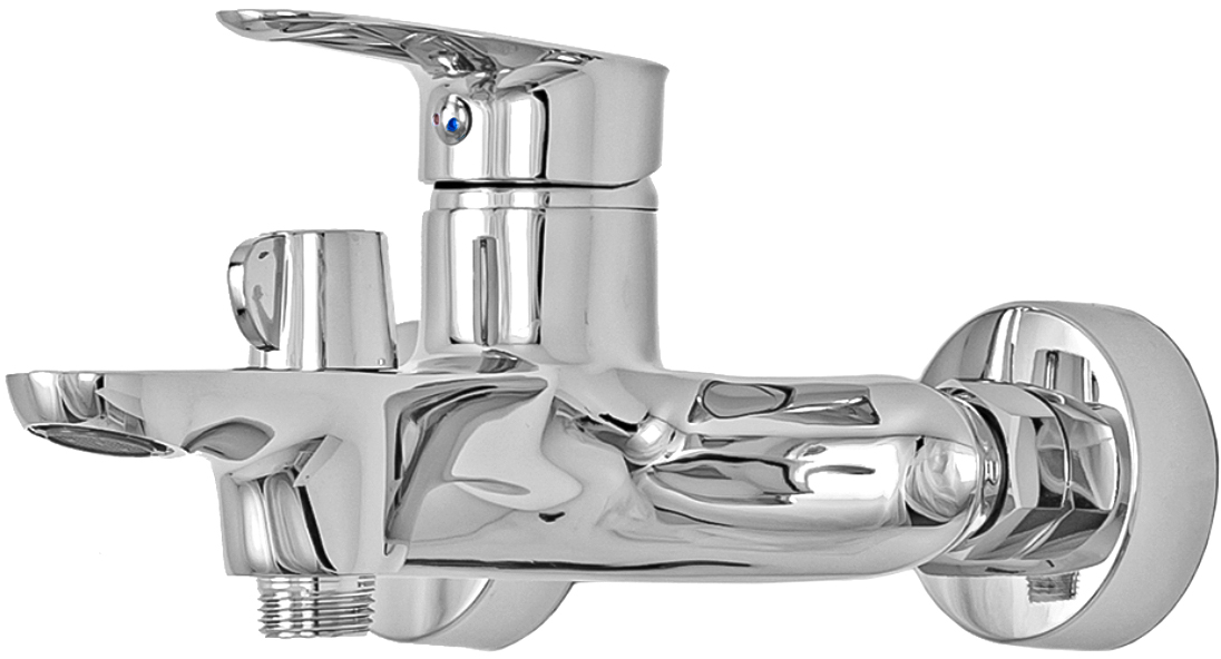 Смеситель для ванны с душем STWORKI Алта AL-02cr , однорычажный, латунь, настенный, российский купить в Тамбове