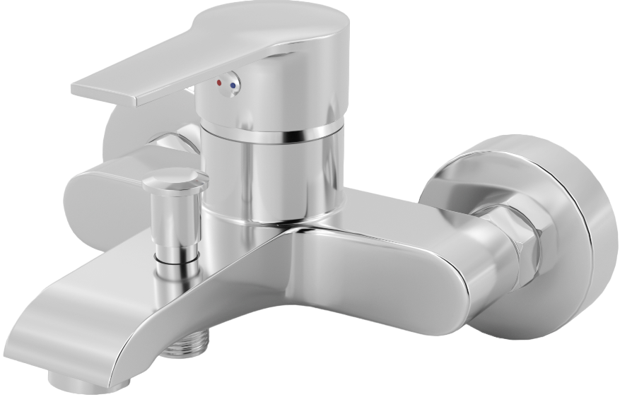 Смеситель для ванны с душем MEGA Snow MG-SH01 + Душевой гарнитур Grohe Vitalio Comfort 26176000 хром купить в Тамбове