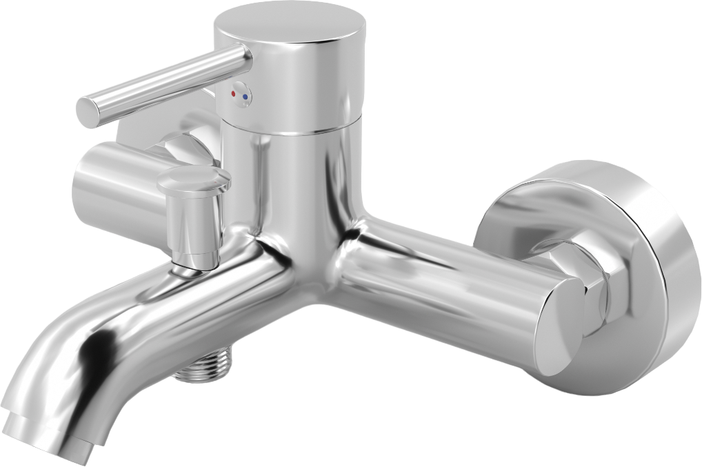 Смеситель для ванны с душем MEGA Didim MG-CM103 + Душевой гарнитур Grohe Vitalio Comfort 26176000 хром купить в Тамбове