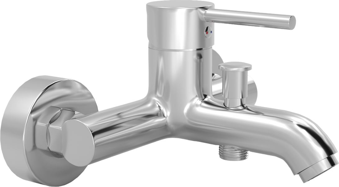 Смеситель для ванны с душем MEGA Didim MG-CM103 + Душевой гарнитур Grohe Vitalio Comfort 26176000 хром купить в Тамбове