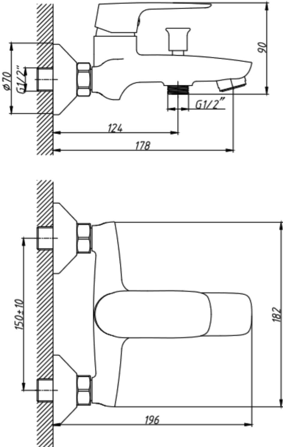 Смеситель для ванны с душем STWORKI Ставангер SV-02cr купить в Тамбове