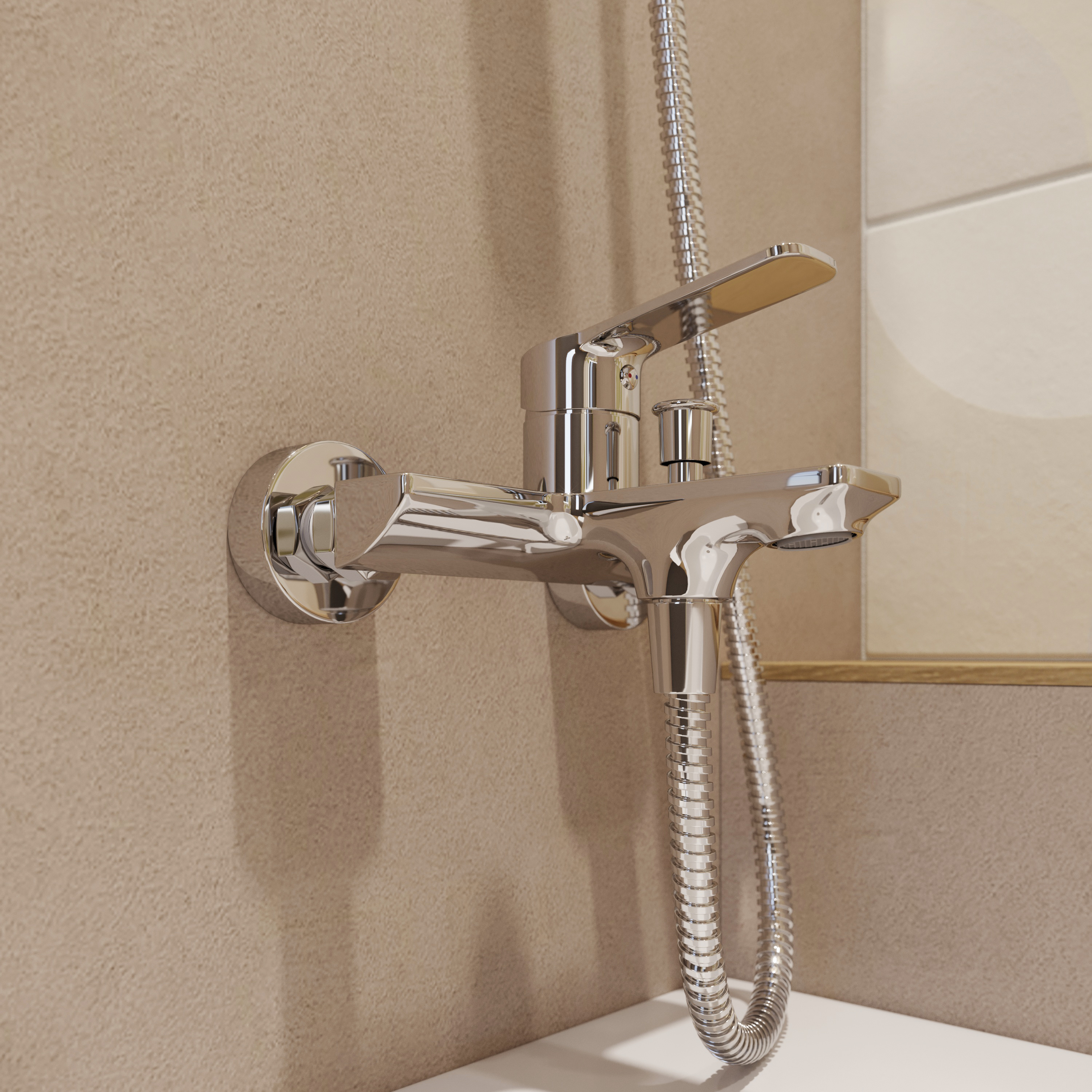 Смеситель для ванны с душем STWORKI Монтре MO-02cr купить в Тамбове