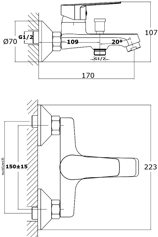 Смеситель для ванны с душем STWORKI Орхус Орхус OR-02w купить в Тамбове