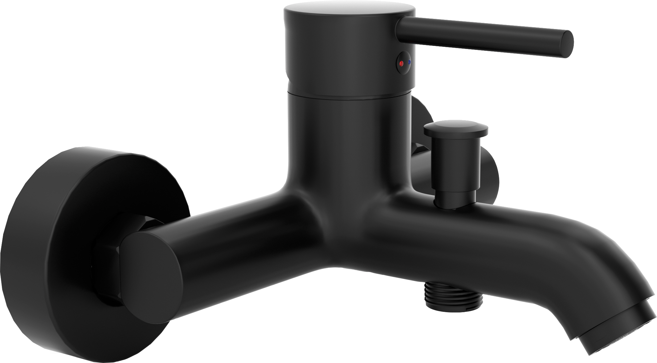 Смеситель для ванны с душем MEGA Didim MG-CM103-B + Душевая лейка Aquanet AF000-07B чёрная матовая купить в Тамбове