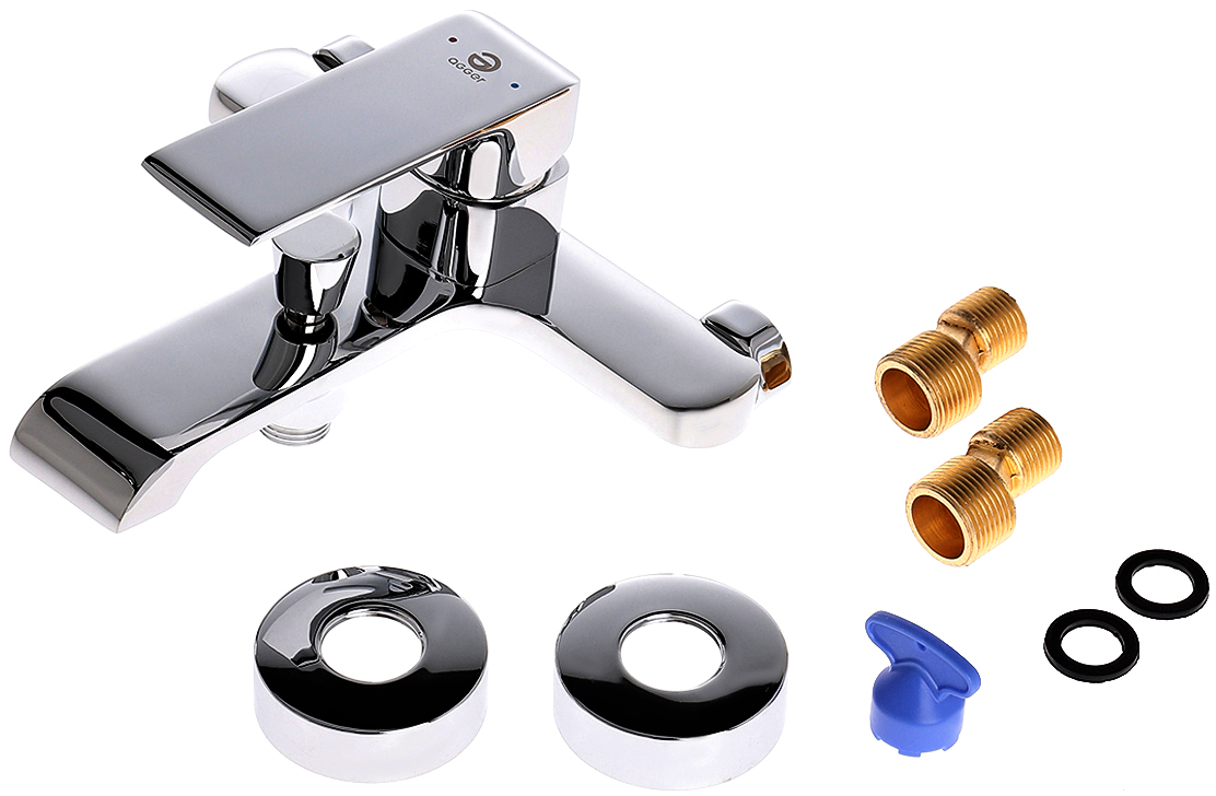 Смеситель для ванны с душем STWORKI Вестерос VS-03cr , однорычажный, латунь, настенный, российский купить в Тамбове