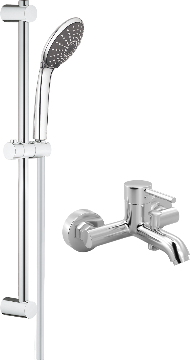 Смеситель для ванны с душем MEGA Didim MG-CM103 + Душевой гарнитур Grohe Vitalio Joy 110 Duo 27326000