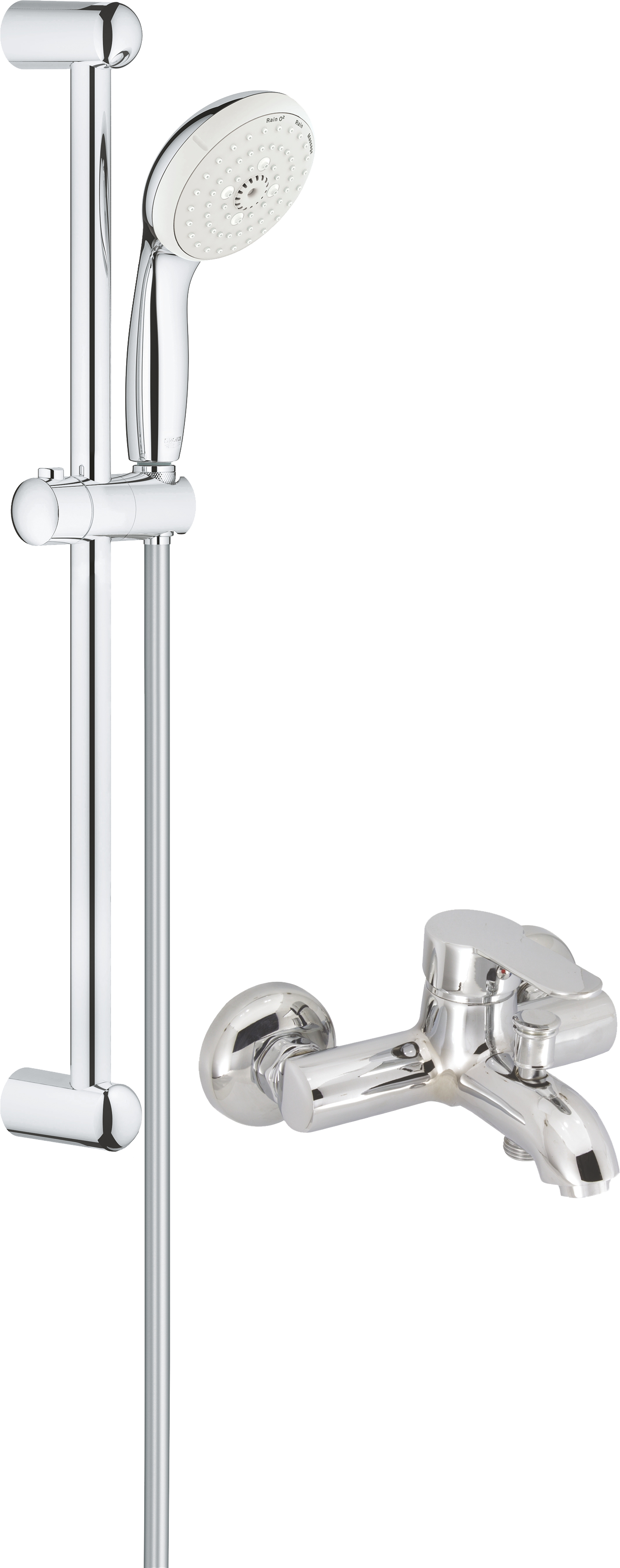 Смеситель для ванны с душем MEGA City MG-ZRV103 + Душевой гарнитур Grohe Tempesta New 27794001