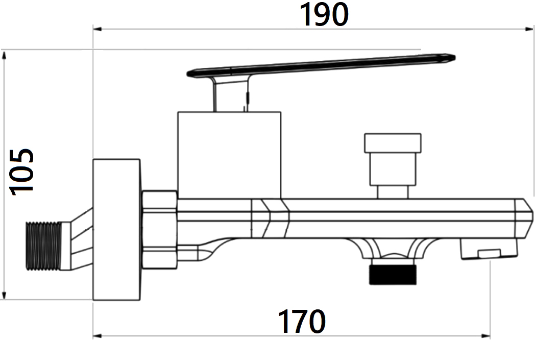 Смеситель для ванны с душем STWORKI Варберг VAR-02cr купить в Тамбове