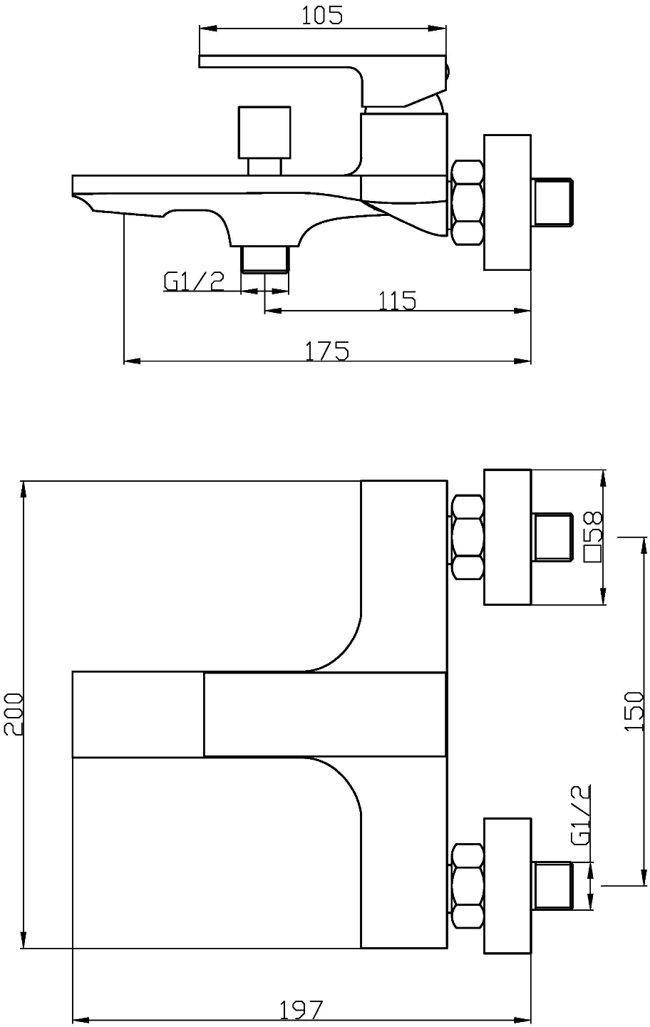Смеситель для ванны с душем STWORKI Карлстад KAS-03cr купить в Тамбове
