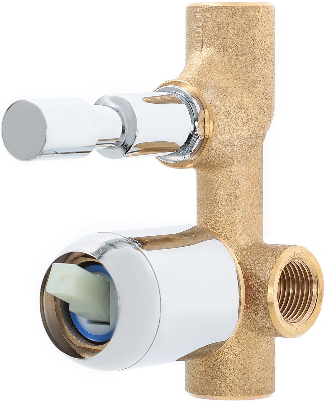 Встраиваемый смеситель для душа и ванны STWORKI Нарвик NR-02cr С ВНУТРЕННЕЙ ЧАСТЬЮ, встраиваемый, однорычажный, латунь, настенный, российский купить в Тамбове