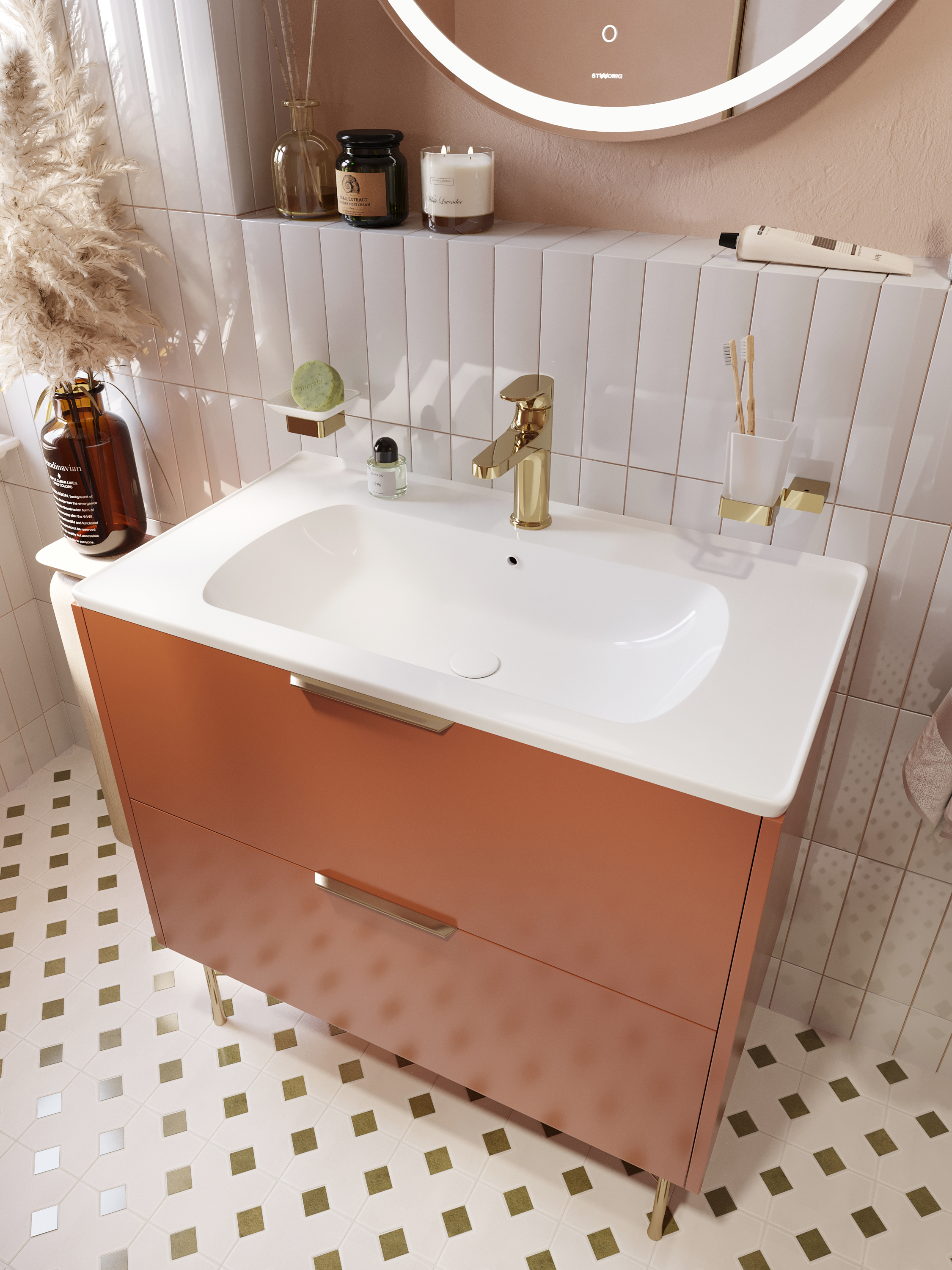 Стакан для ванной DEKOR BANYO SS 304 Gold SS304 006 02 настенный, золото, стеклянный купить в Тамбове