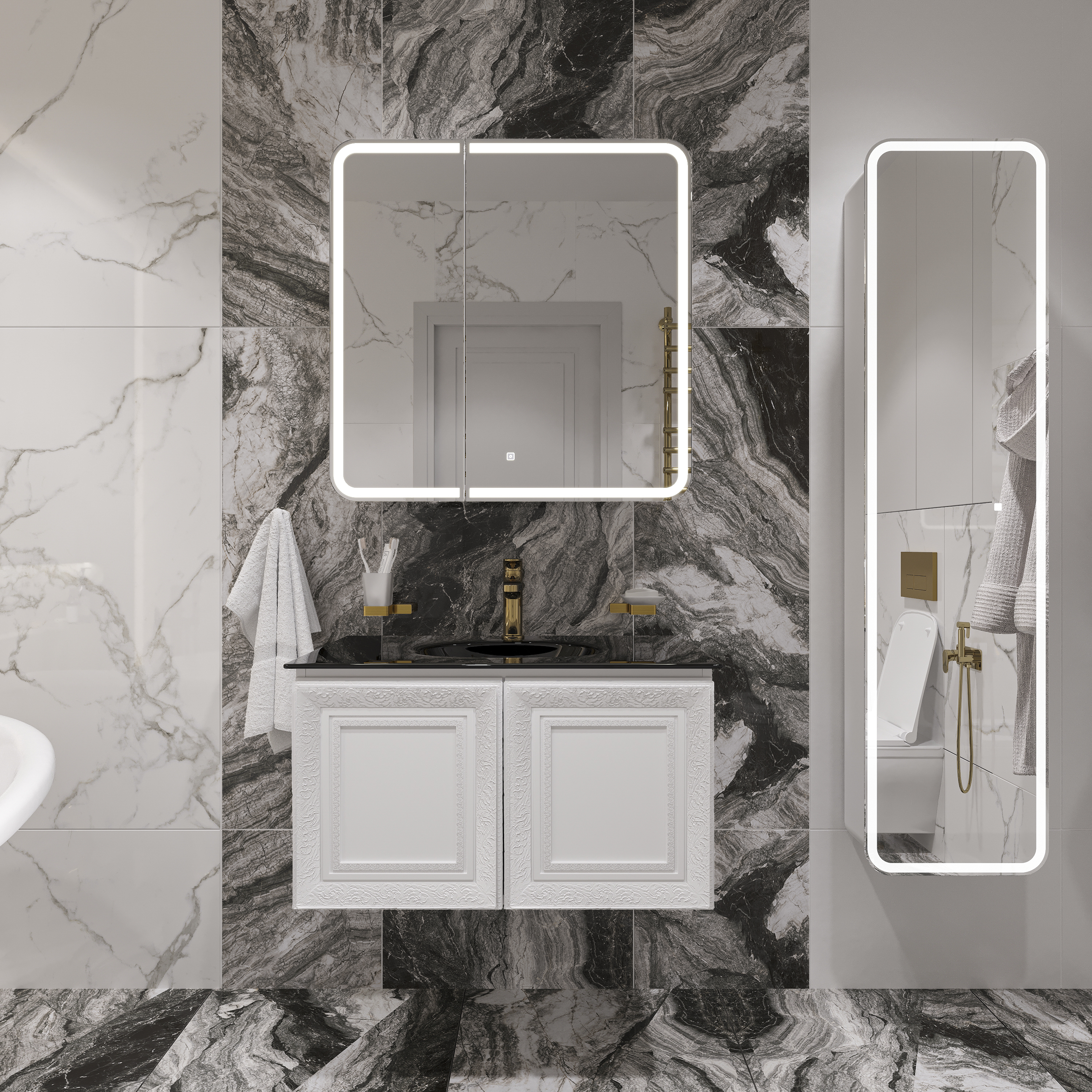 Стакан для ванной DEKOR BANYO SS 304 Gold SS304 006 02 настенный, золото, стеклянный купить в Тамбове