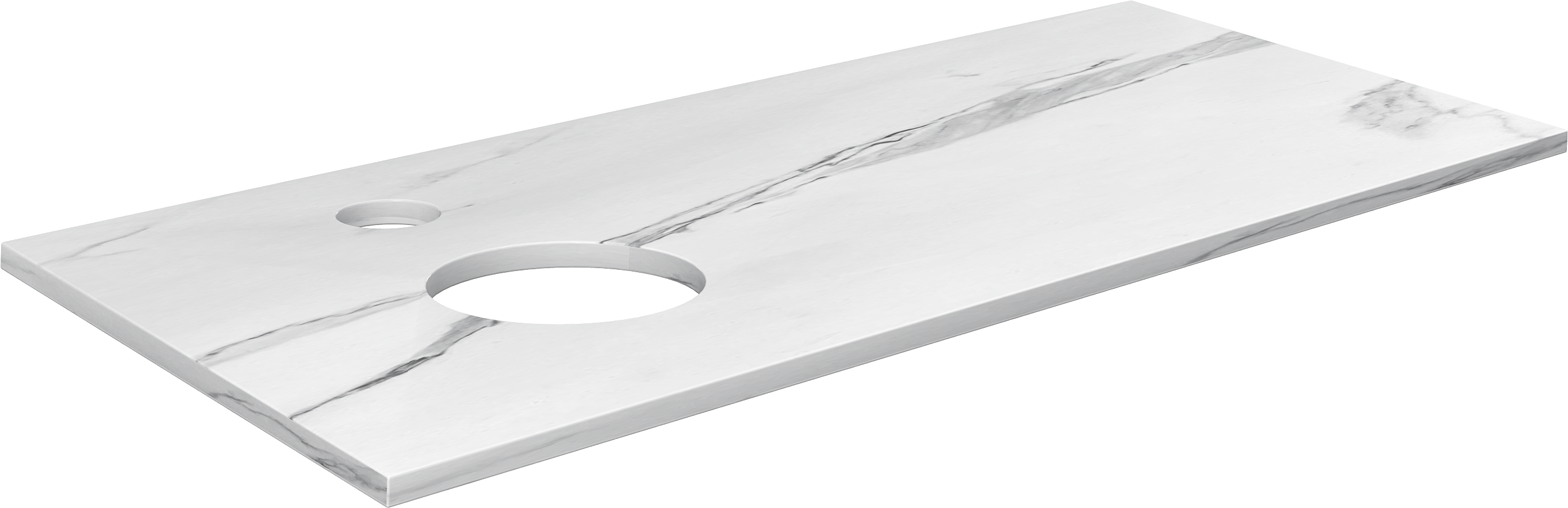 Столешница с раковиной DIWO Элиста 120 белый мрамор, с раковиной Moduo 40 RING купить в Тамбове