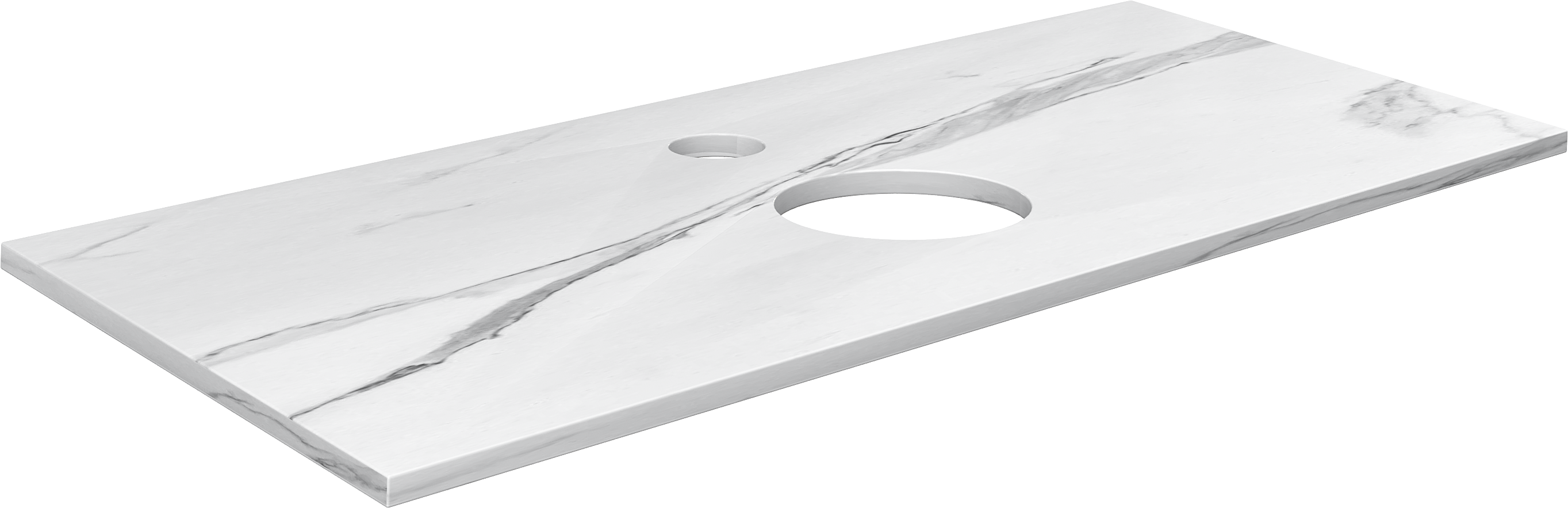 Консоль DIWO Элиста 120 белый мрамор, с раковиной Moduo 55 Leaf купить в Тамбове