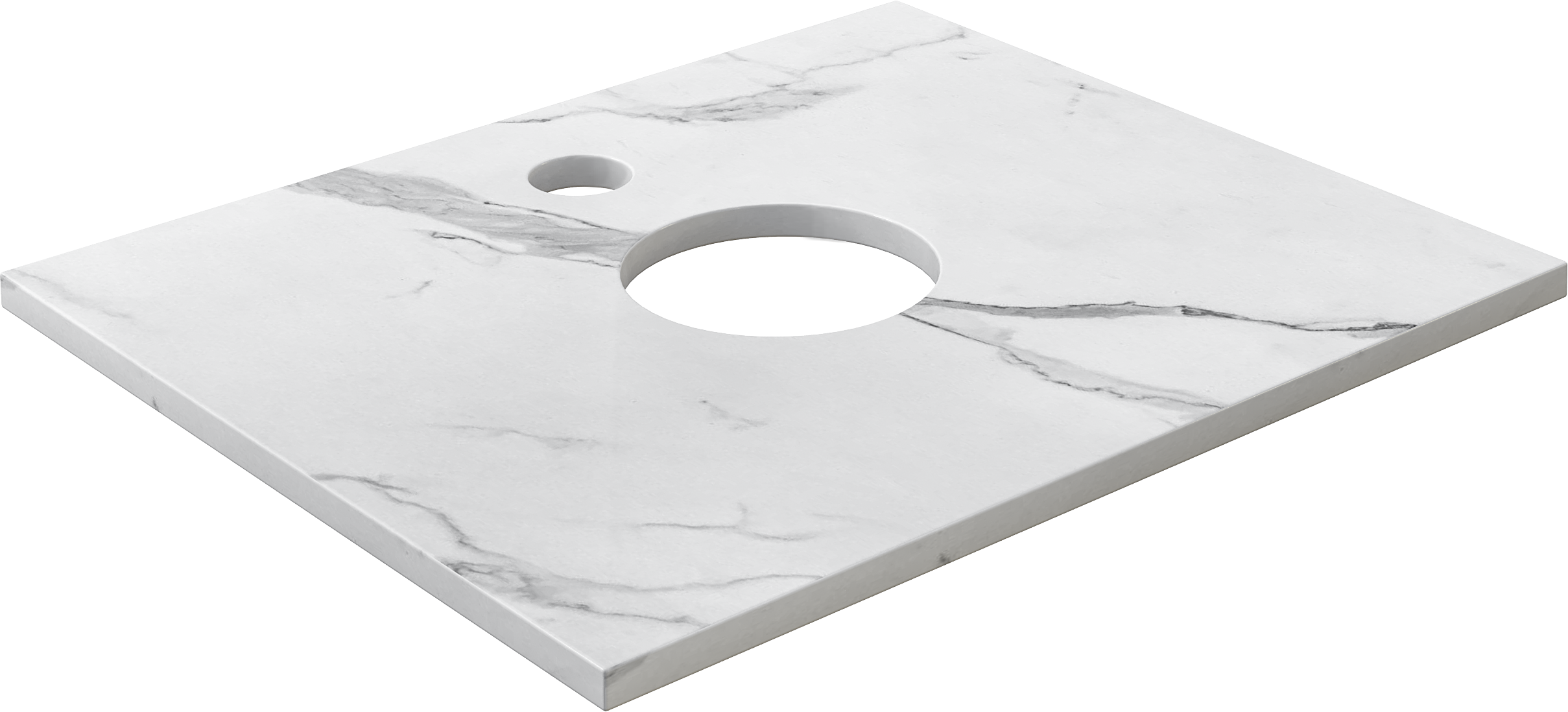 Консоль DIWO Элиста 60 белый мрамор, с раковиной Moduo 55 Leaf купить в Тамбове