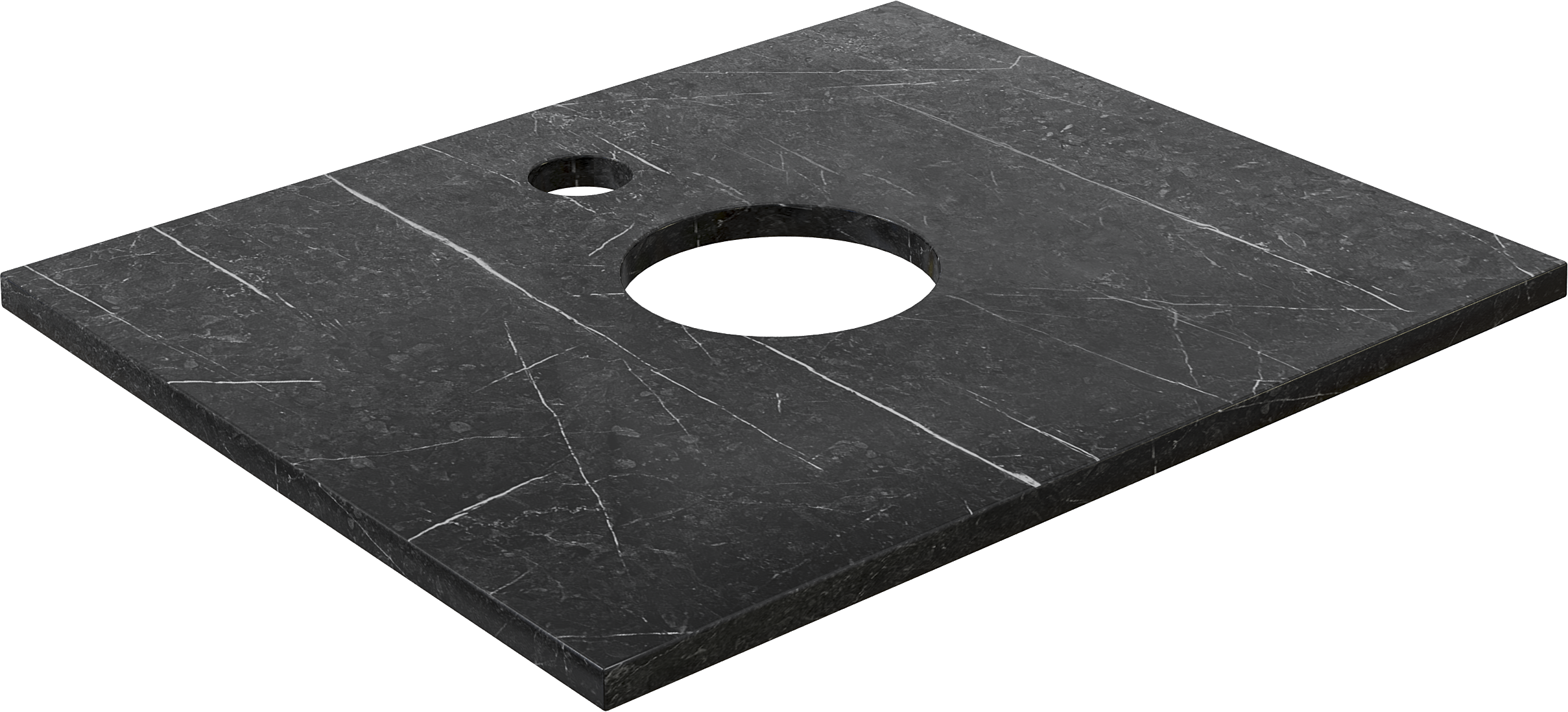 Мебель для ванной комнаты DIWO Элиста 60 чёрный мрамор, с раковиной Moduo 50 Square в стиле лофт, подвесная (гарнитур, комплект) купить в Тамбове