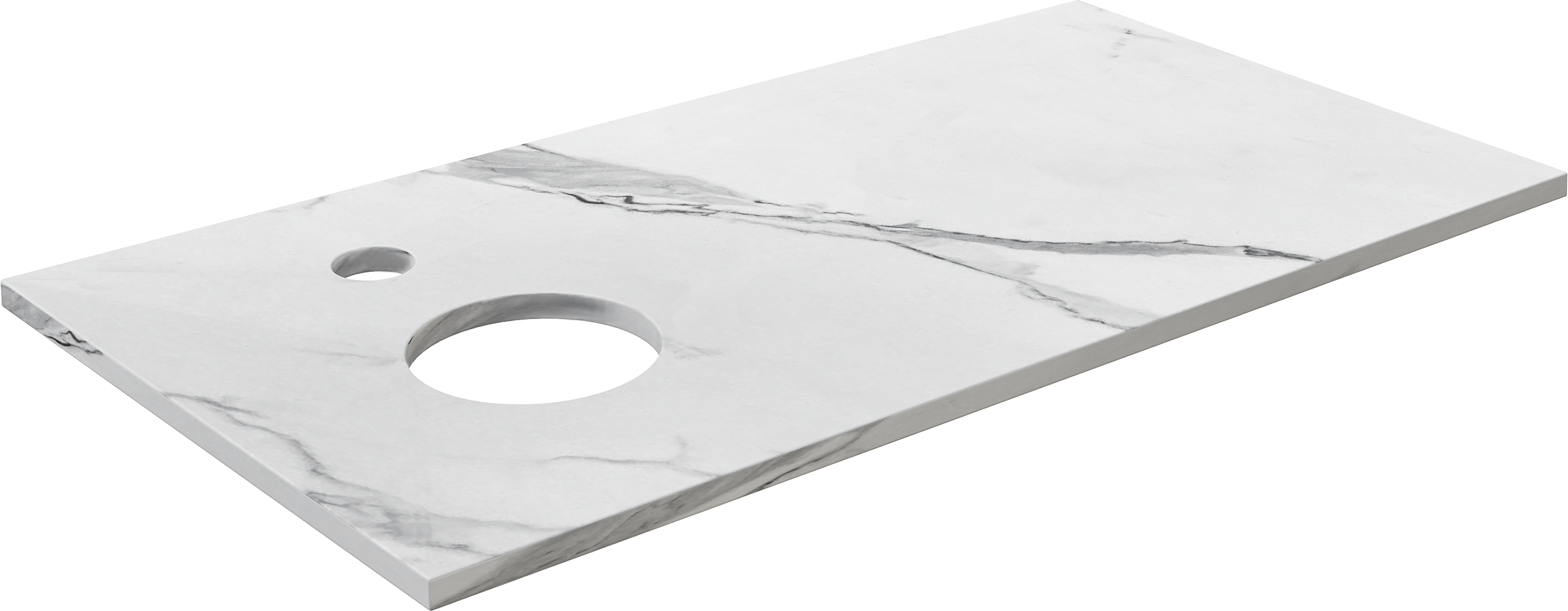 Столешница с раковиной DIWO Элиста 100 белый мрамор, с раковиной Moduo 40 RING купить в Тамбове