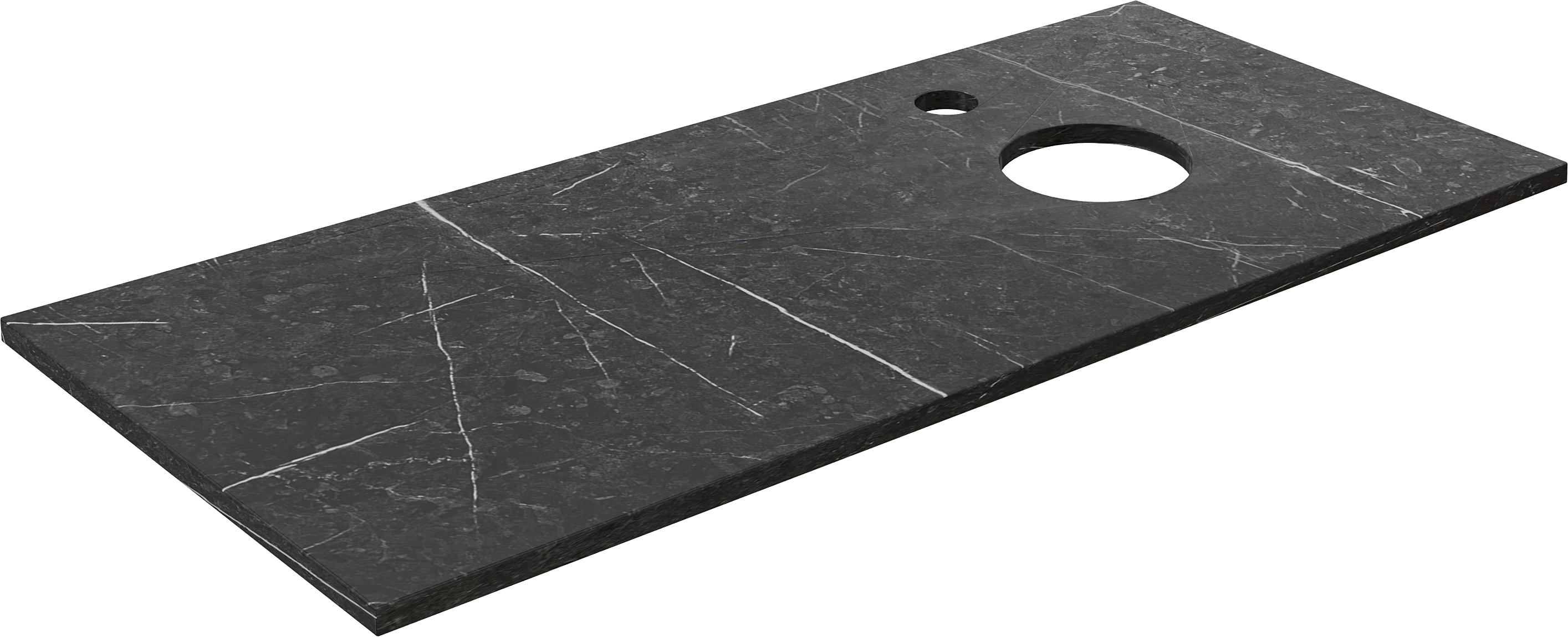 Мебель для ванной комнаты DIWO Элиста 120 чёрный мрамор, с раковиной Moduo 55 Leaf (комплект, гарнитур) купить в Тамбове