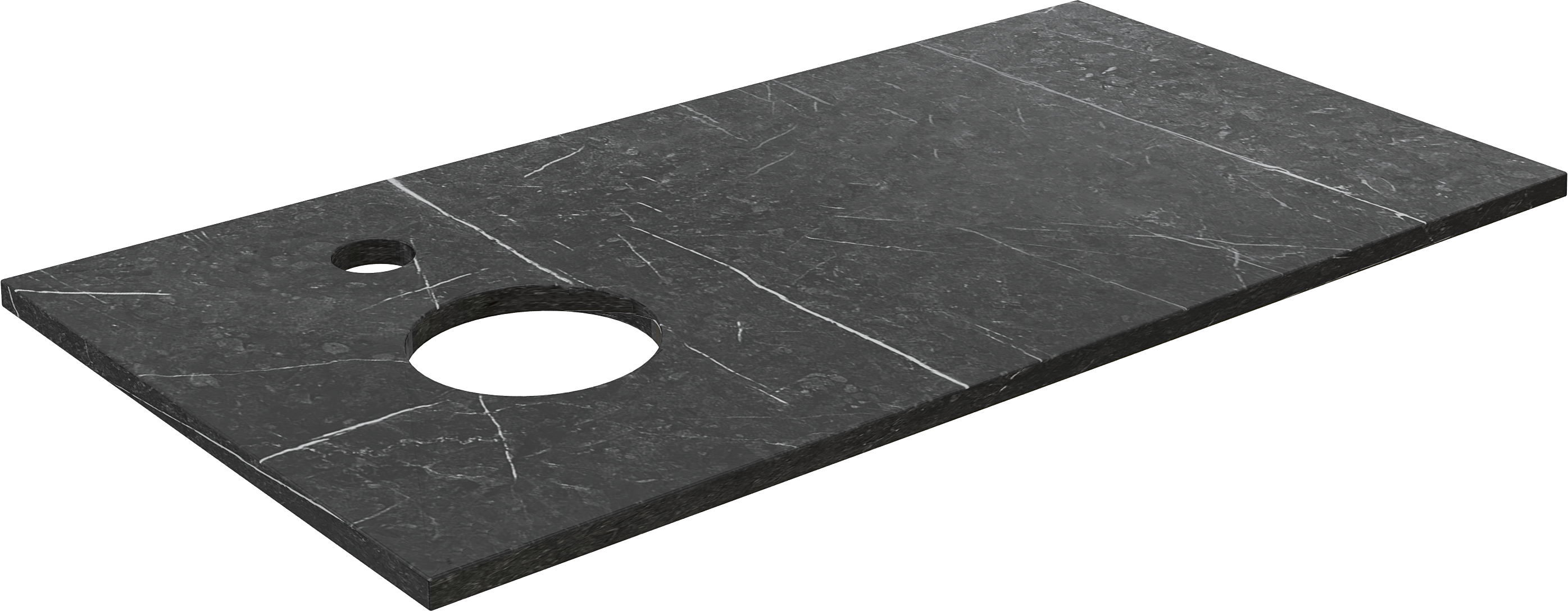 Консоль DIWO Элиста 100 чёрный мрамор, с раковиной Moduo 55 Leaf купить в Тамбове