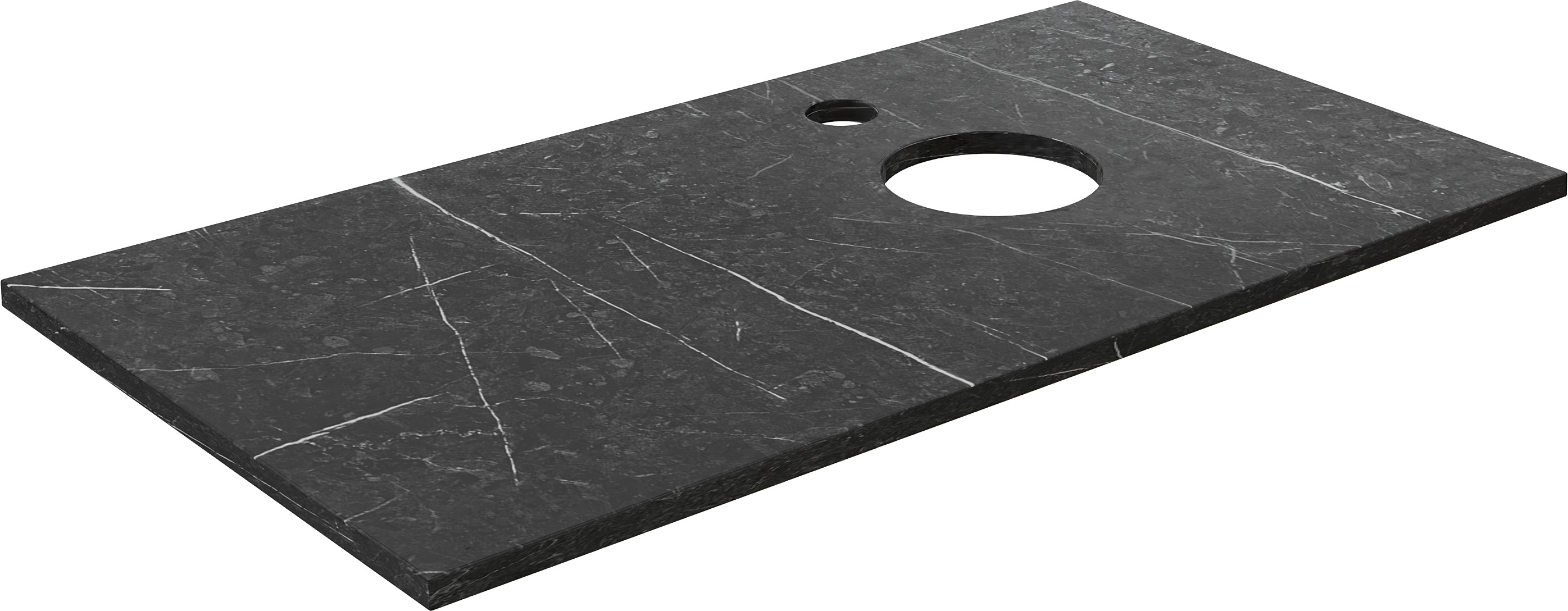 Столешница с раковиной DIWO Элиста 100 чёрный мрамор, с раковиной Moduo 40 RING купить в Тамбове