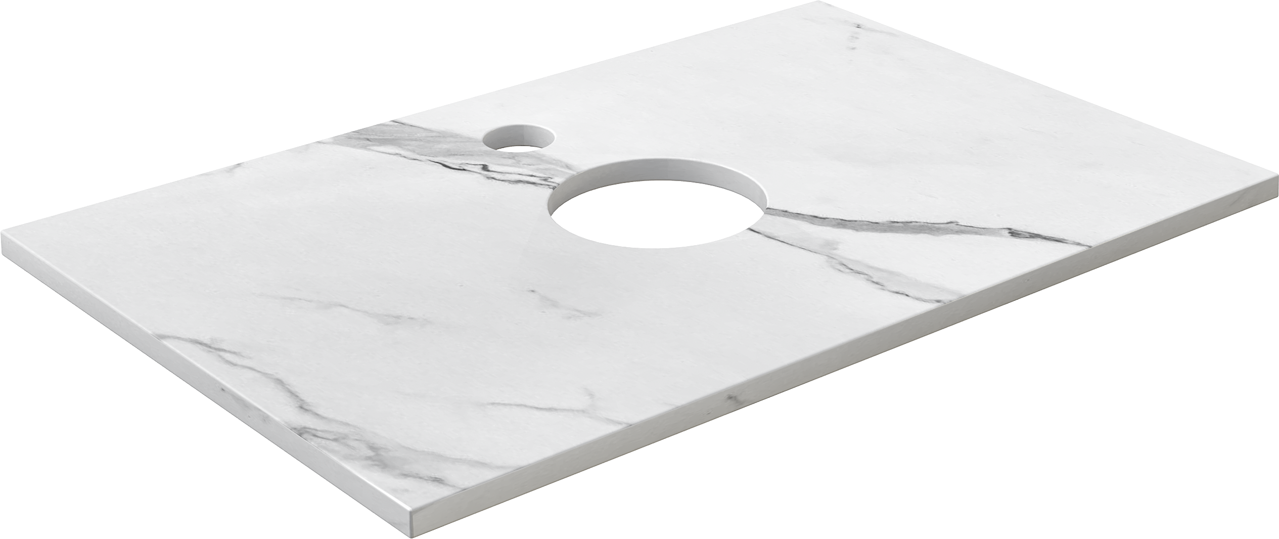 Мебель для ванной комнаты DIWO Элиста 80 белый мрамор, с раковиной Moduo 50 Square купить в Тамбове