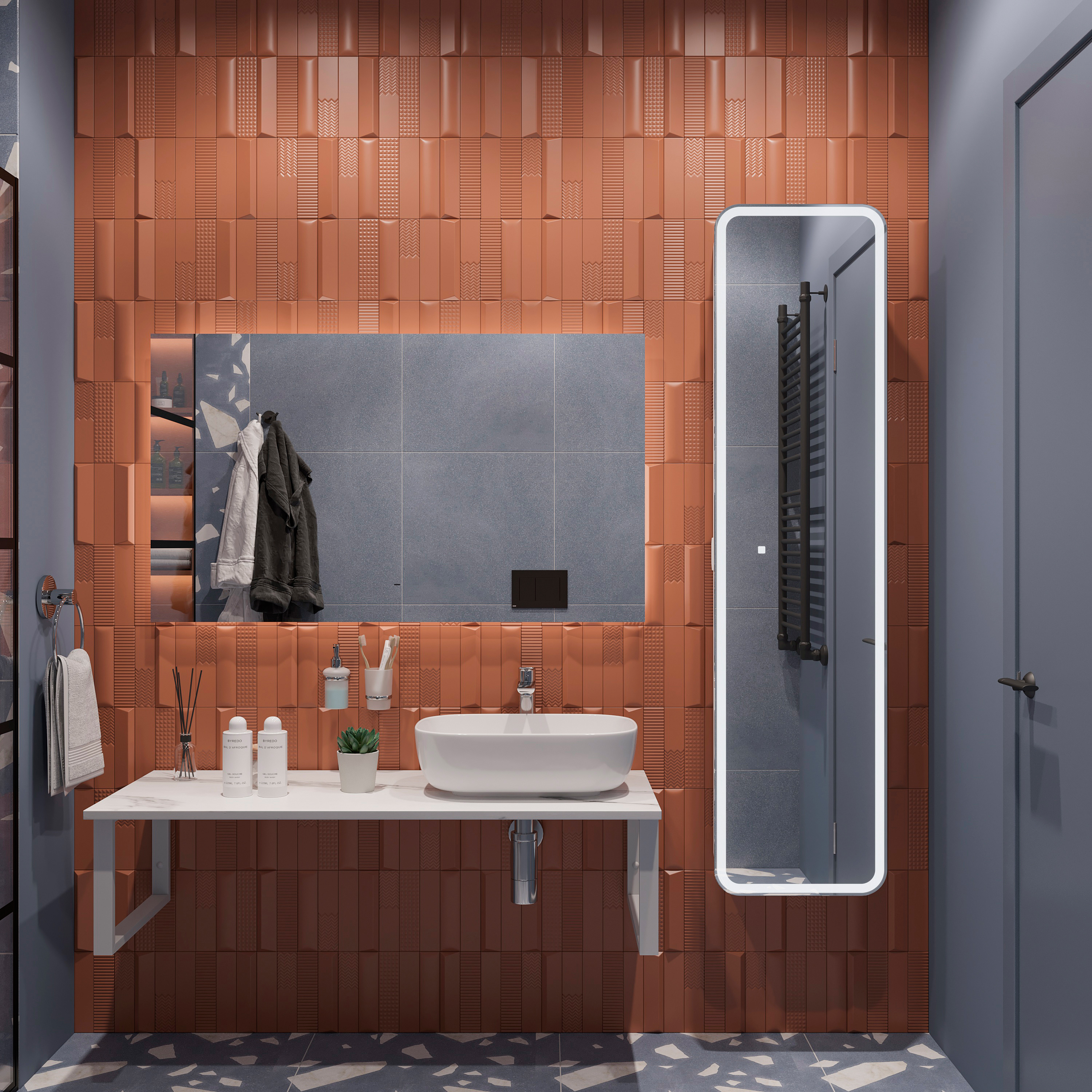 Столешница с раковиной DIWO Элиста 120 белый мрамор, с раковиной Moduo 50 Square купить в Тамбове