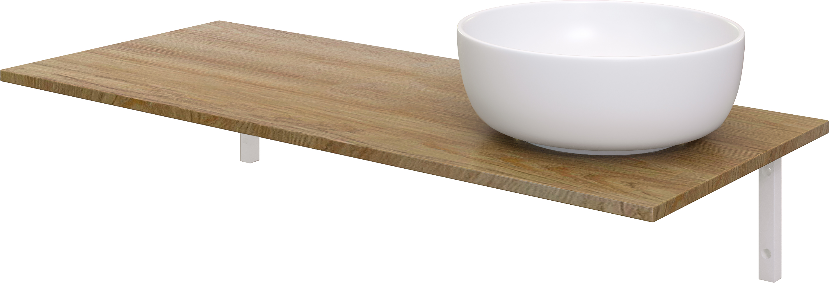 Столешница с раковиной DIWO Элиста 120 светлое дерево, с раковиной Moduo 40 RING купить в Тамбове