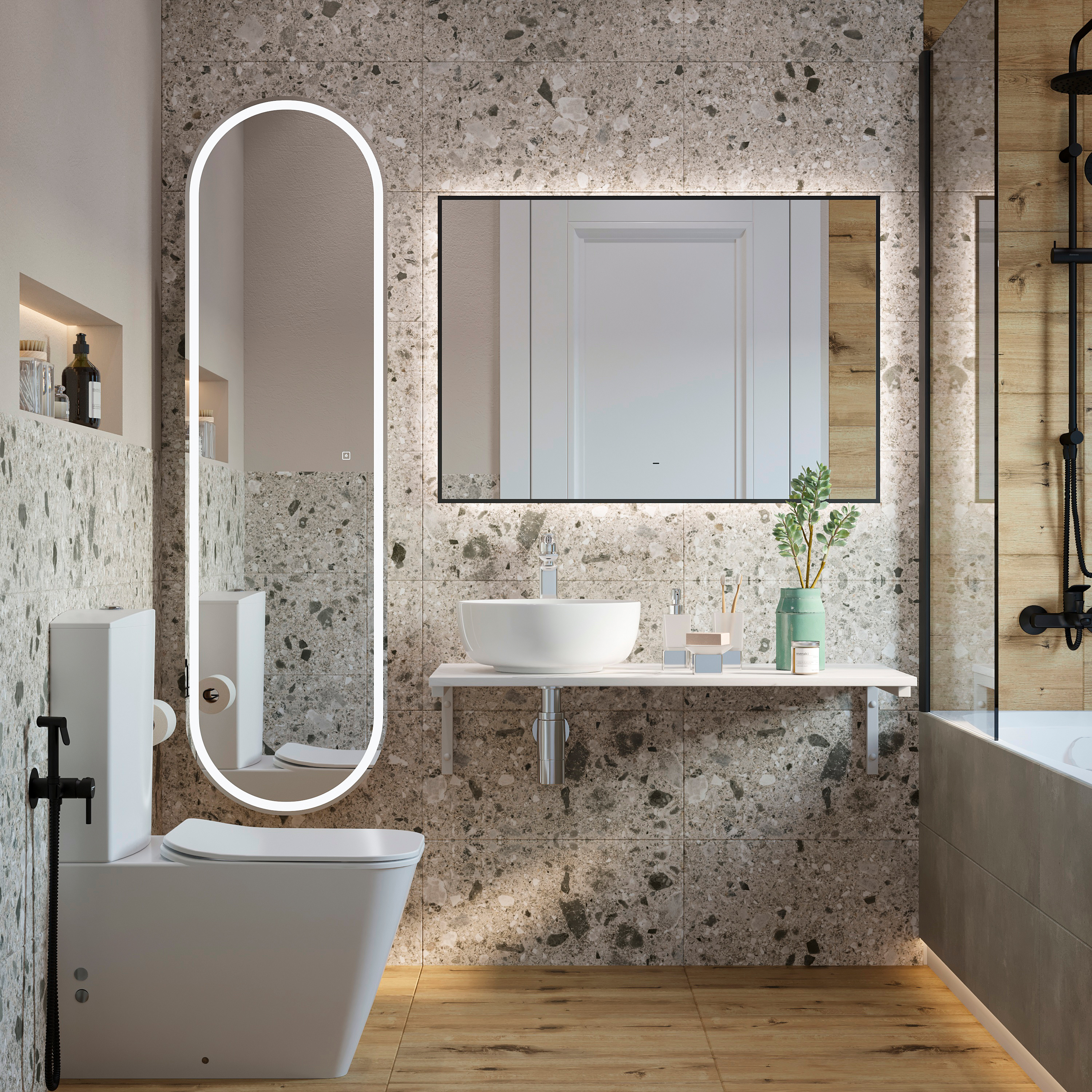 Столешница с раковиной DIWO Элиста 100 белый мрамор, с раковиной Moduo 40 RING купить в Тамбове