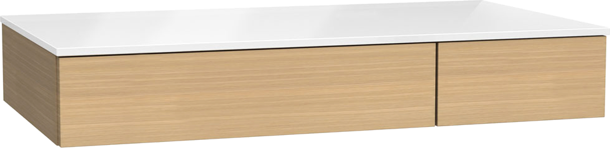 Тумба VitrA Origin 90 дуб, столешница белая