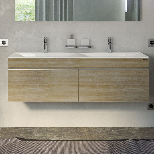 Тумба для комплекта Raval Twins 140 дуб сонома, подвесная