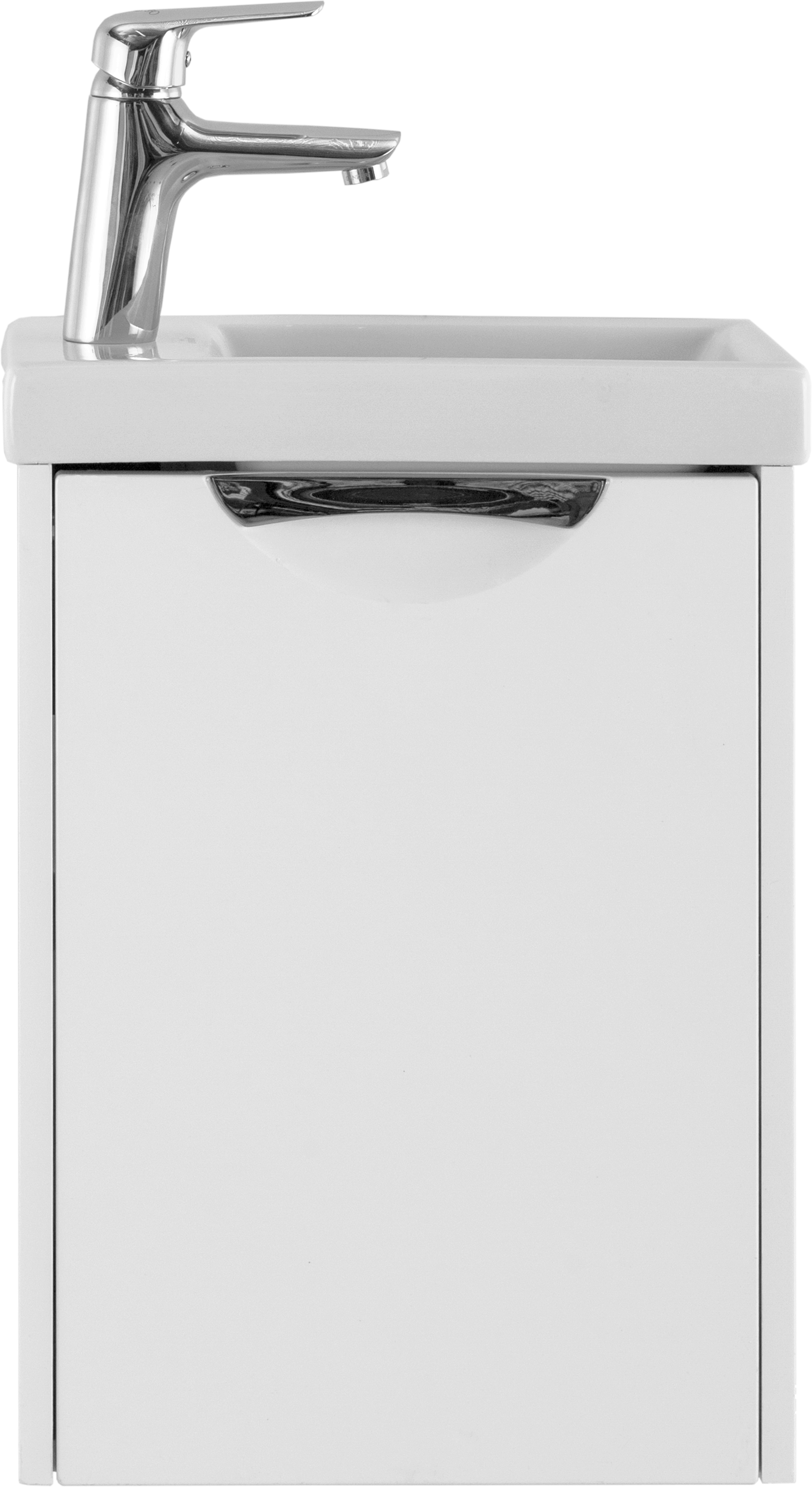 Тумба для комплекта Vod-Ok Бридж 40 белая, с ручкой Лира