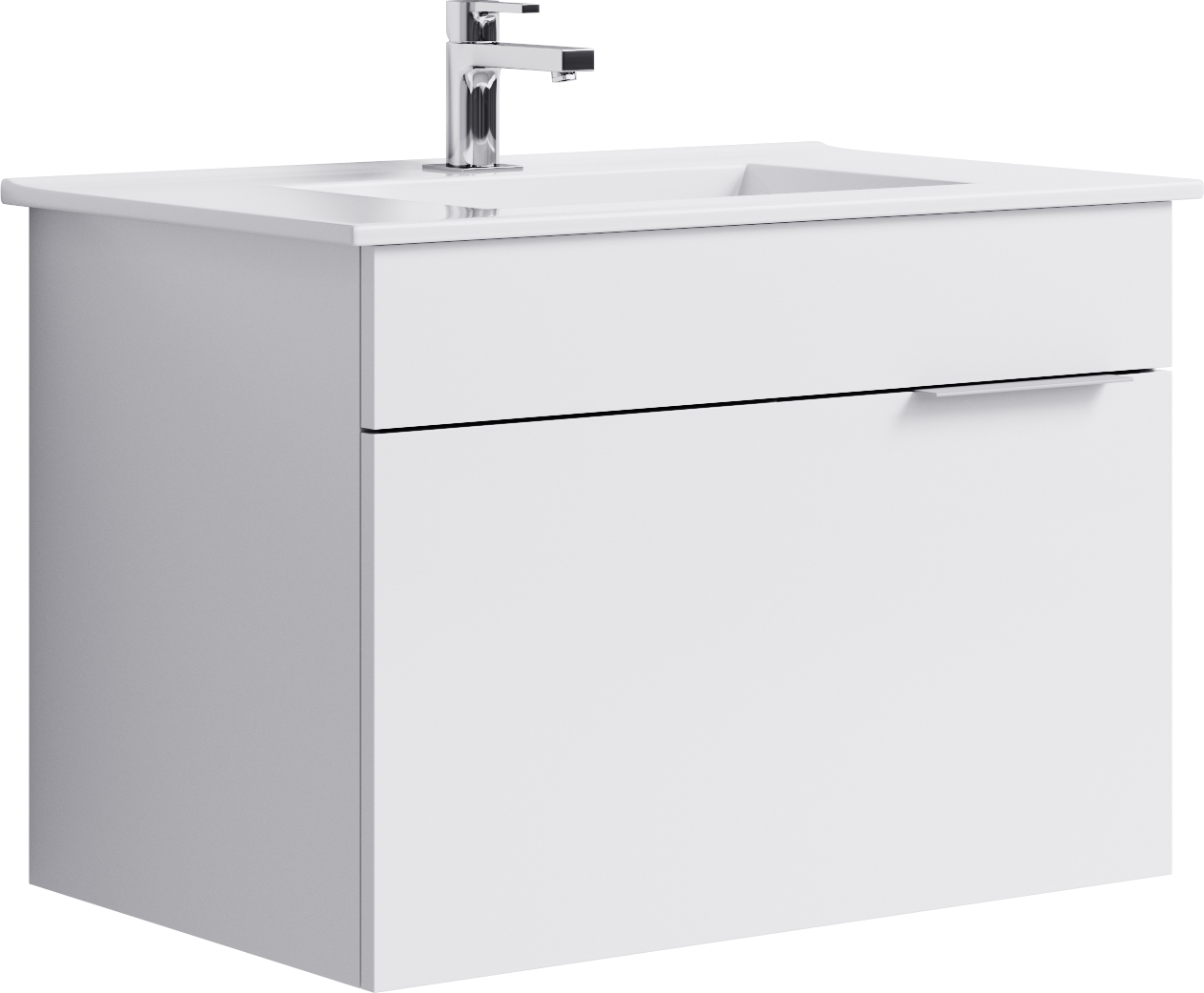 Тумба для комплекта Aqwella Brig 75 подвесная, белая